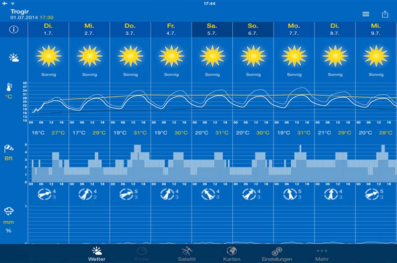 Wetter Apps Seewetter für Bootsfahrer 04